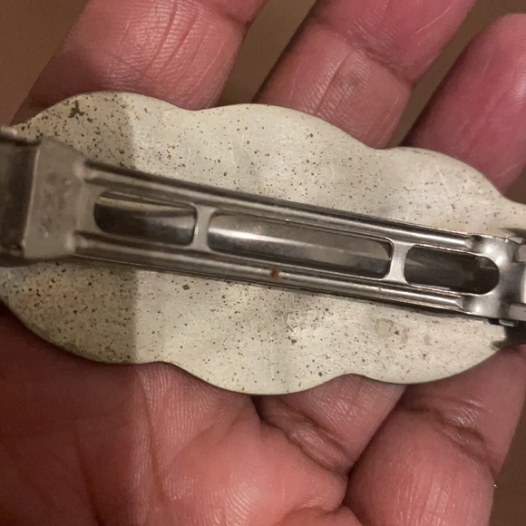 Abalone Shell Inlayed Art Deco Hair Clip - Picture 6 of 7